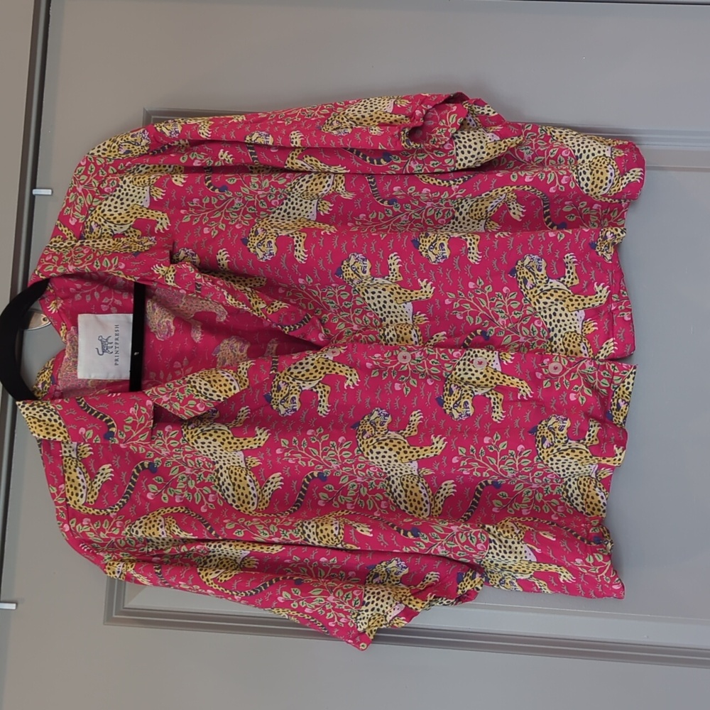 Printfresh Fuchsia Leopard Print Pajama Set